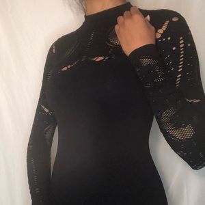 Lace black body suit